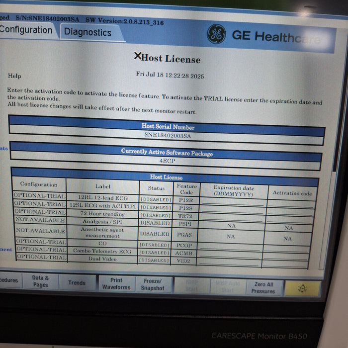 GE Healthcare GE Healthcare Carescape B450 Emergency Care Patient Monitor Patient Monitors reLink Medical