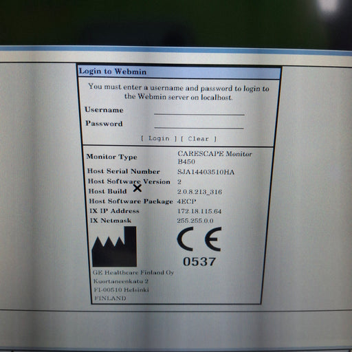 GE Healthcare GE Healthcare Carescape B450 Emergency Care Patient Monitor Patient Monitors reLink Medical