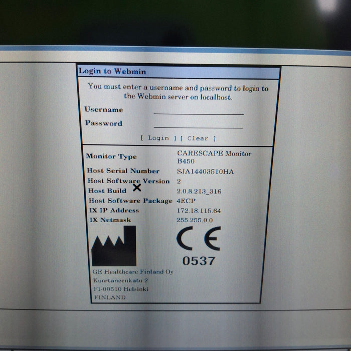 GE Healthcare GE Healthcare Carescape B450 Emergency Care Patient Monitor Patient Monitors reLink Medical