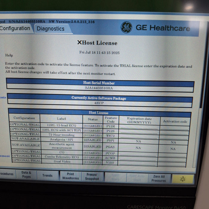 GE Healthcare GE Healthcare Carescape B450 Emergency Care Patient Monitor Patient Monitors reLink Medical