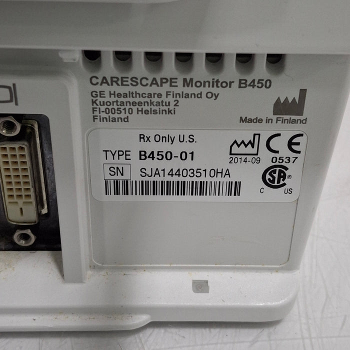 GE Healthcare GE Healthcare Carescape B450 Emergency Care Patient Monitor Patient Monitors reLink Medical