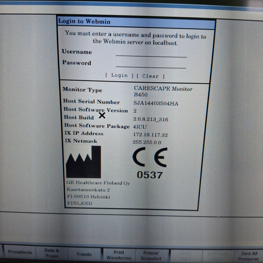 GE Healthcare GE Healthcare Carescape B450 Critical Care Patient Monitor Patient Monitors reLink Medical