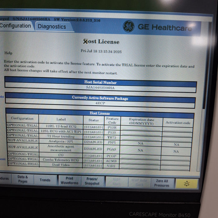 GE Healthcare GE Healthcare Carescape B450 Emergency Care Patient Monitor Patient Monitors reLink Medical