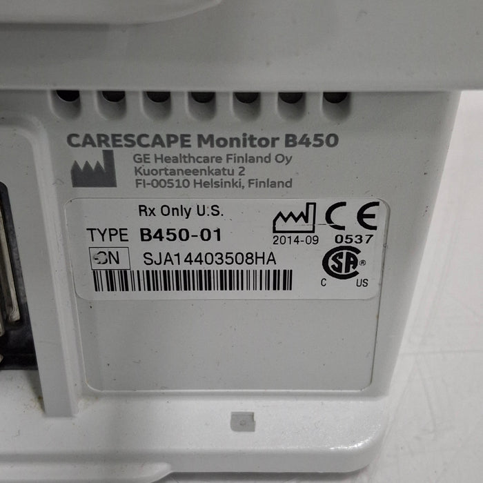 GE Healthcare GE Healthcare Carescape B450 Emergency Care Patient Monitor Patient Monitors reLink Medical