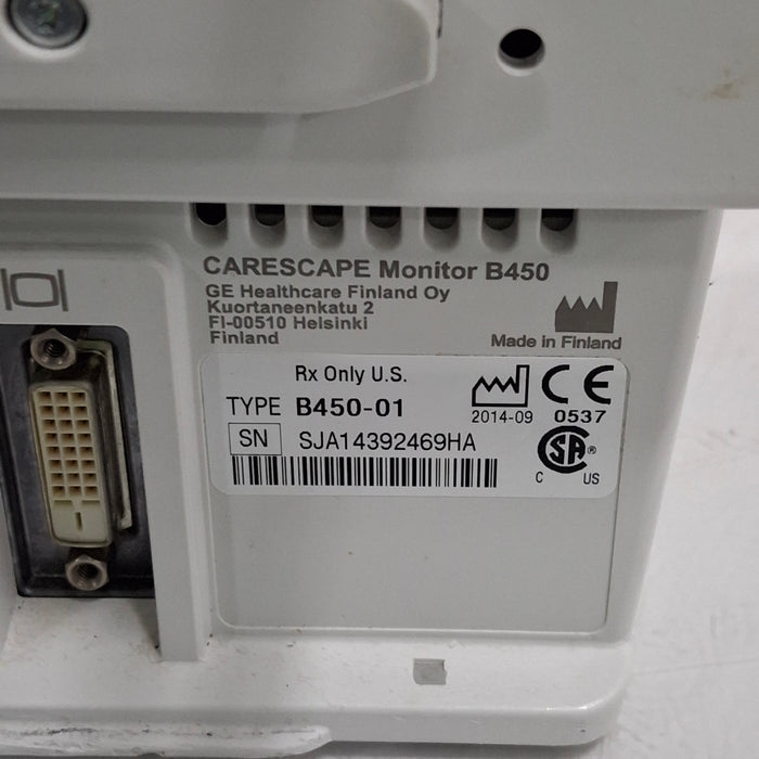GE Healthcare GE Healthcare Carescape B450 Emergency Care Patient Monitor Patient Monitors reLink Medical