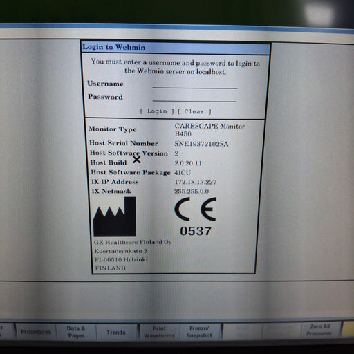 GE Healthcare GE Healthcare Carescape B450 Critical Care Patient Monitor Patient Monitors reLink Medical