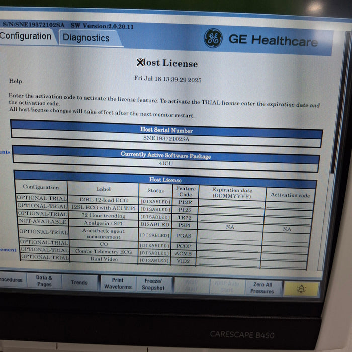 GE Healthcare GE Healthcare Carescape B450 Critical Care Patient Monitor Patient Monitors reLink Medical