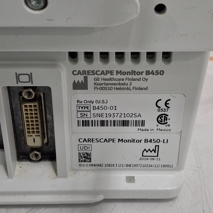 GE Healthcare GE Healthcare Carescape B450 Critical Care Patient Monitor Patient Monitors reLink Medical