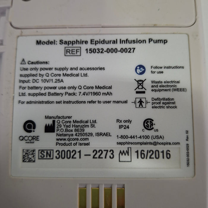 QCore Medical QCore Medical Sapphire Epidural Infusion Pump Infusion Pump reLink Medical
