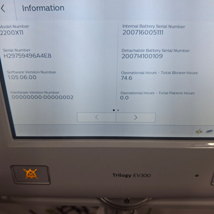 Philips Trilogy EV300 Ventilator