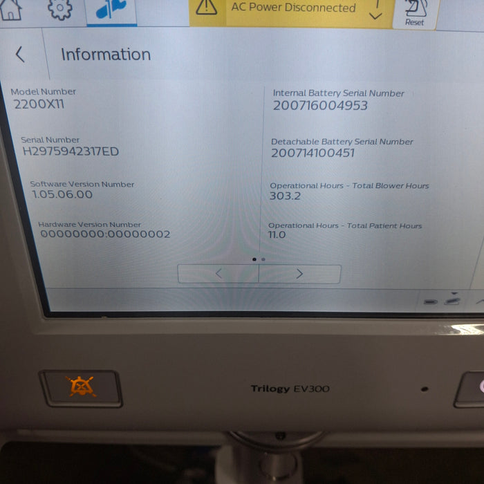 Philips Trilogy EV300 Ventilator