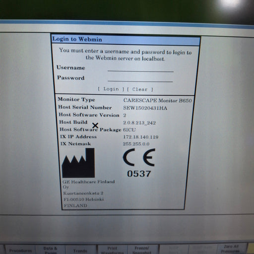 GE Healthcare GE Healthcare Carescape B650 Critical Care Patient Monitor Patient Monitors reLink Medical