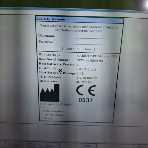 GE Healthcare GE Healthcare Carescape B650 Critical Care Patient Monitor Patient Monitors reLink Medical