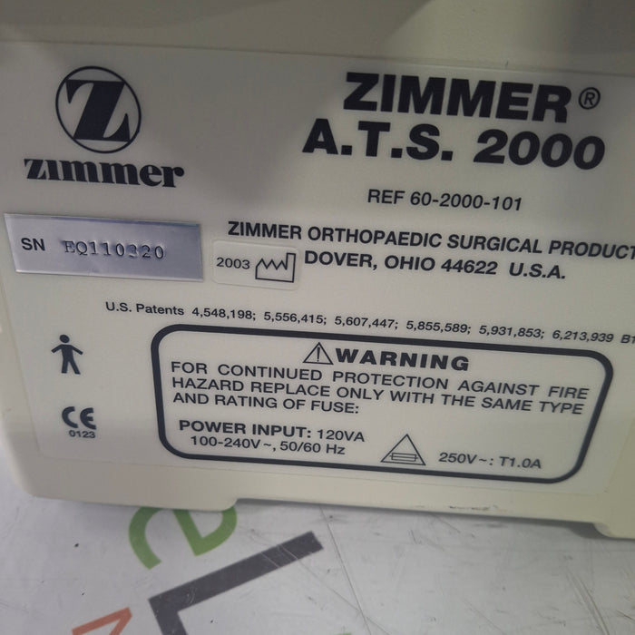 Zimmer ATS 2000 Automatic Tourniquet System