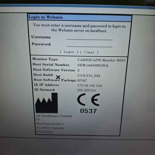 GE Healthcare GE Healthcare Carescape B650 Post Anesthesia Care Patient Monitor Patient Monitors reLink Medical