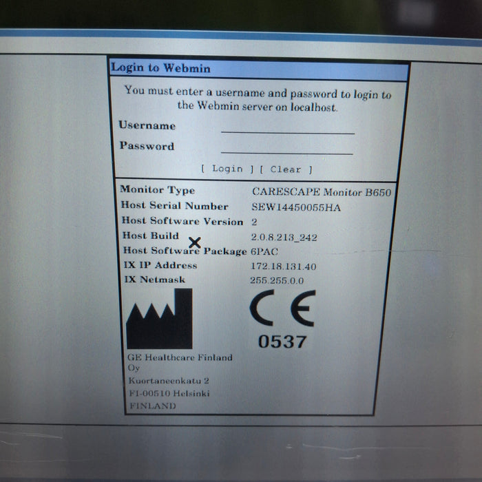 GE Healthcare GE Healthcare Carescape B650 Post Anesthesia Care Patient Monitor Patient Monitors reLink Medical