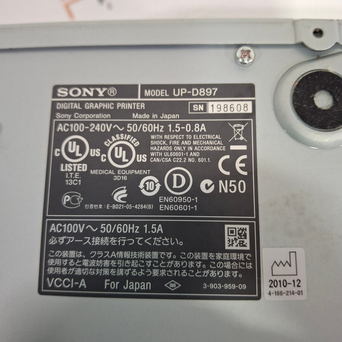 Sony Sony UP-D897 Digital Graphic Printer CR and Imagers reLink Medical