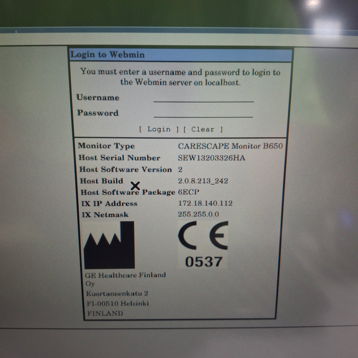 GE Healthcare GE Healthcare Carescape B650 Emergency Care Patient Monitor Patient Monitors reLink Medical