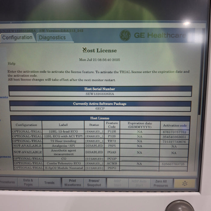 GE Healthcare Carescape B650 Emergency Care Patient Monitor