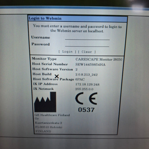 GE Healthcare GE Healthcare Carescape B650 Post Anesthesia Care Patient Monitor Patient Monitors reLink Medical