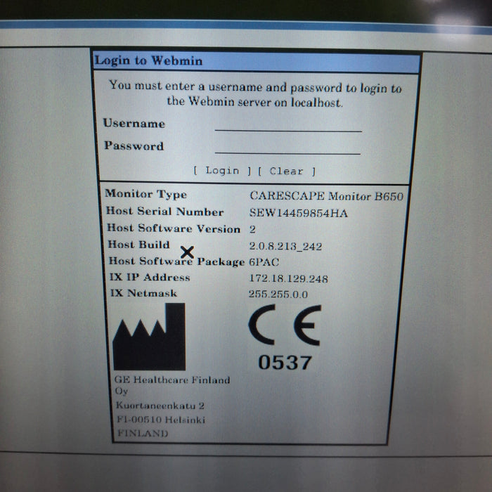 GE Healthcare GE Healthcare Carescape B650 Post Anesthesia Care Patient Monitor Patient Monitors reLink Medical