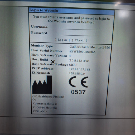 GE Healthcare GE Healthcare Carescape B650 Critical Care Patient Monitor Patient Monitors reLink Medical