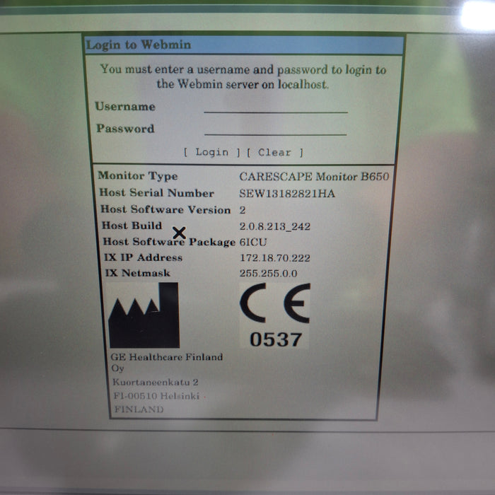 GE Healthcare GE Healthcare Carescape B650 Critical Care Patient Monitor Patient Monitors reLink Medical