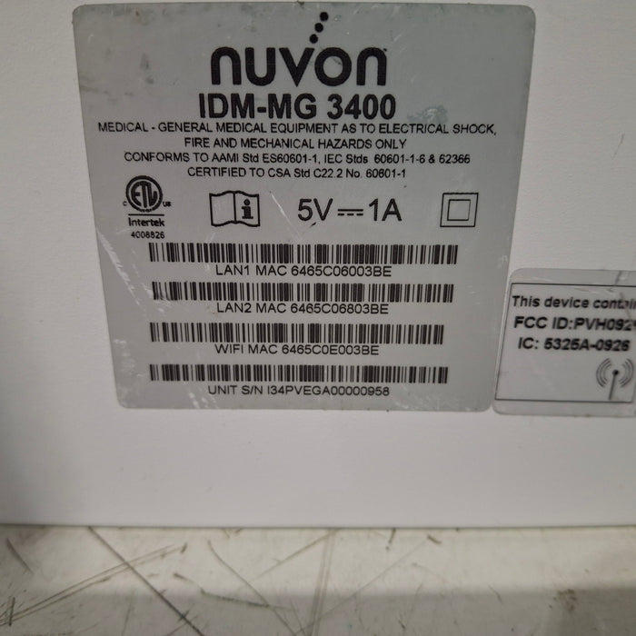 NUVON NUVON IDM-MG 3400 Electronic System Computers Tablets & Networking reLink Medical