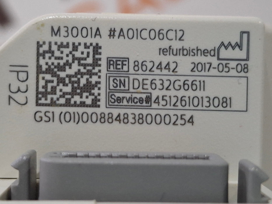 Philips Philips M3001A-A01C06C12 Fast SpO2, NIBP, 12 lead ECG, Temp, IBP MMS Module Patient Monitors reLink Medical