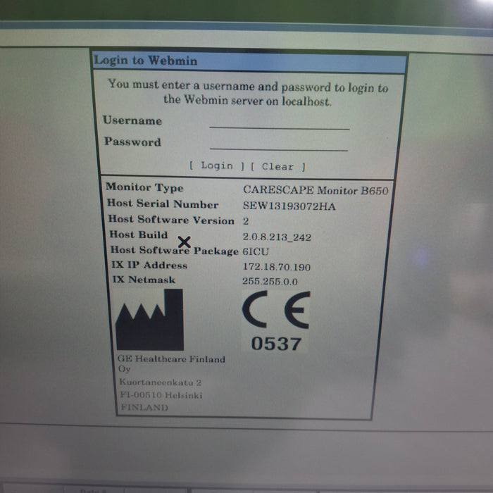 GE Healthcare GE Healthcare Carescape B650 Critical Care Patient Monitor Patient Monitors reLink Medical