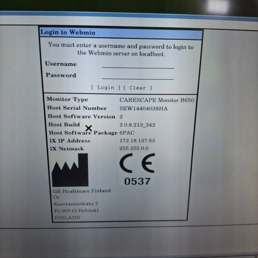 GE Healthcare GE Healthcare Carescape B650 Post Anesthesia Care Patient Monitor Patient Monitors reLink Medical