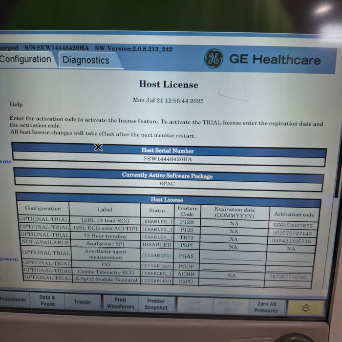 GE Healthcare GE Healthcare Carescape B650 Post Anesthesia Care Patient Monitor Patient Monitors reLink Medical