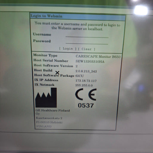 GE Healthcare GE Healthcare Carescape B650 Critical Care Patient Monitor Patient Monitors reLink Medical