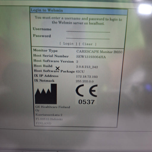GE Healthcare GE Healthcare Carescape B650 Critical Care Patient Monitor Patient Monitors reLink Medical