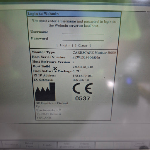GE Healthcare GE Healthcare Carescape B650 Critical Care Patient Monitor Patient Monitors reLink Medical
