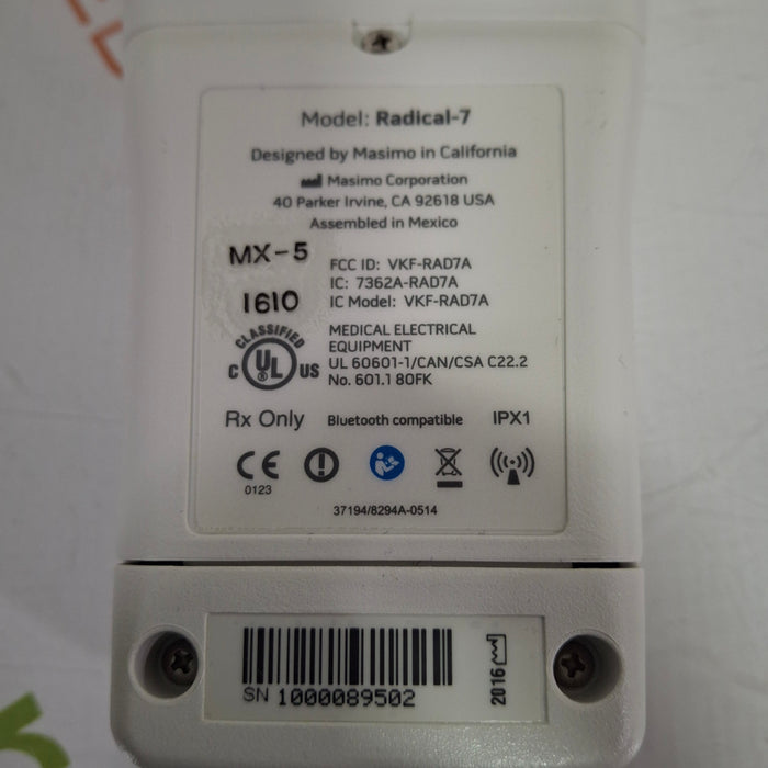 Masimo Masimo Radical 7 Pulse Oximeter w/ Base Patient Monitors reLink Medical