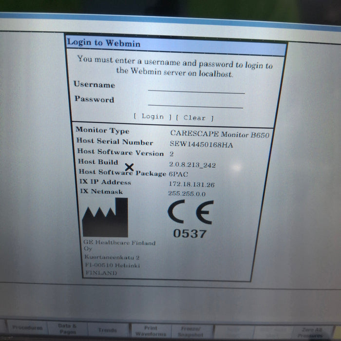GE Healthcare GE Healthcare Carescape B650 Post Anesthesia Care Patient Monitor Patient Monitors reLink Medical