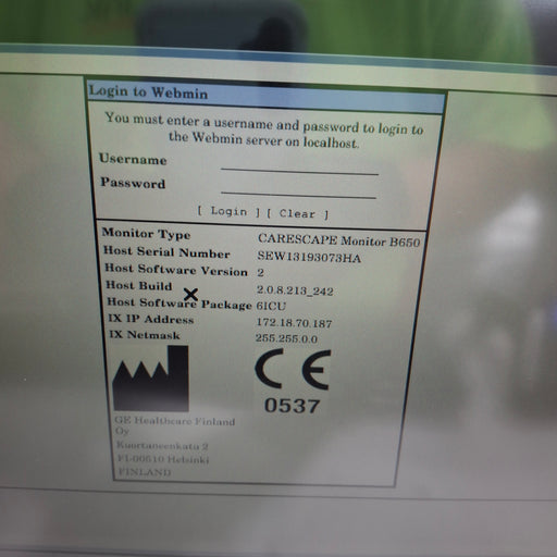 GE Healthcare GE Healthcare Carescape B650 Critical Care Patient Monitor Patient Monitors reLink Medical
