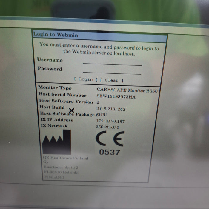 GE Healthcare GE Healthcare Carescape B650 Critical Care Patient Monitor Patient Monitors reLink Medical