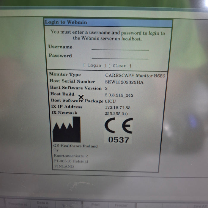 GE Healthcare GE Healthcare Carescape B650 Critical Care Patient Monitor Patient Monitors reLink Medical