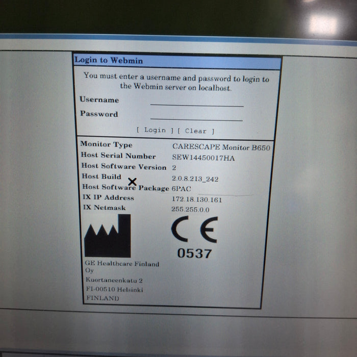 GE Healthcare GE Healthcare Carescape B650 Post Anesthesia Care Patient Monitor Patient Monitors reLink Medical