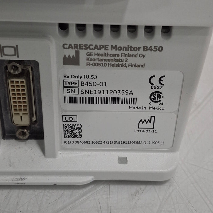 GE Healthcare GE Healthcare Carescape B450 Post Anesthesia Care Patient Monitor Patient Monitors reLink Medical