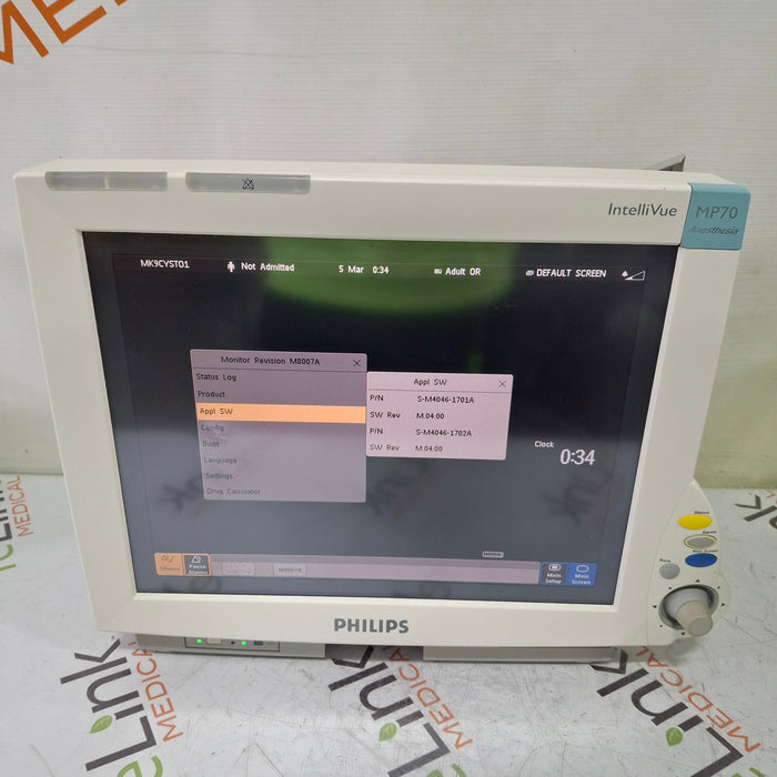 Philips Philips IntelliVue MP70 - Anesthesia Patient Monitor Patient Monitors reLink Medical