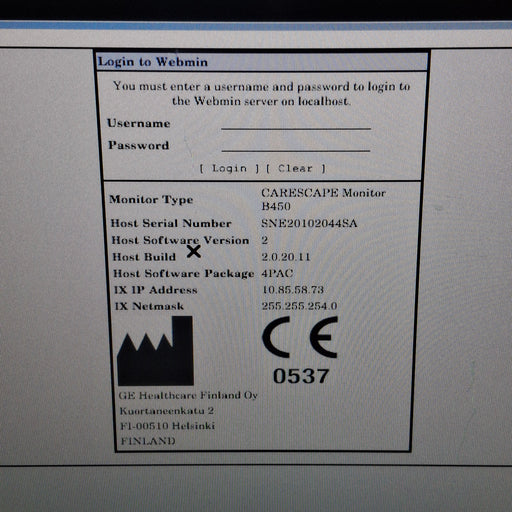 GE Healthcare GE Healthcare Carescape B450 Post Anesthesia Care Patient Monitor Patient Monitors reLink Medical
