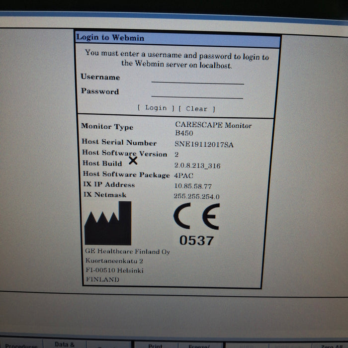 GE Healthcare GE Healthcare Carescape B450 Post Anesthesia Care Patient Monitor Patient Monitors reLink Medical