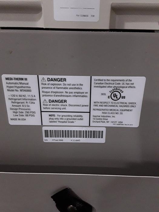Gaymar Gaymar Medi-Therm III MTA6900 Hyper/Hypothermia Machine Temperature Control Units reLink Medical
