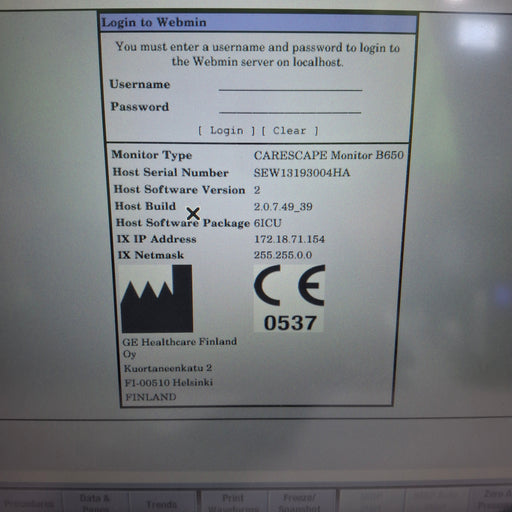 GE Healthcare GE Healthcare Carescape B650 Critical Care Patient Monitor Patient Monitors reLink Medical