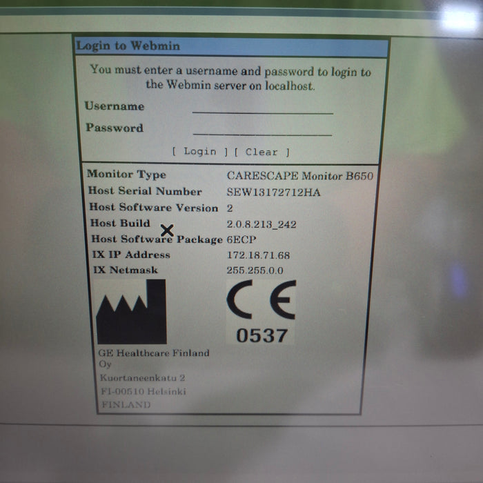 GE Healthcare GE Healthcare Carescape B650 Emergency Care Patient Monitor Patient Monitors reLink Medical
