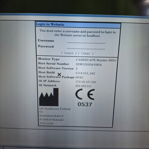 GE Healthcare GE Healthcare Carescape B650 Post Anesthesia Care Patient Monitor Patient Monitors reLink Medical