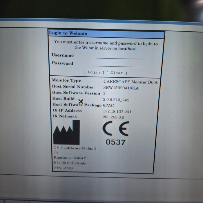 GE Healthcare GE Healthcare Carescape B650 Post Anesthesia Care Patient Monitor Patient Monitors reLink Medical